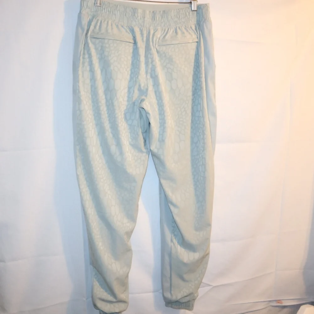 Athleta Brooklyn Lined Textured Jogger Pants Lined Serpentine Coast Green Sz 12 - Picture 7 of 12